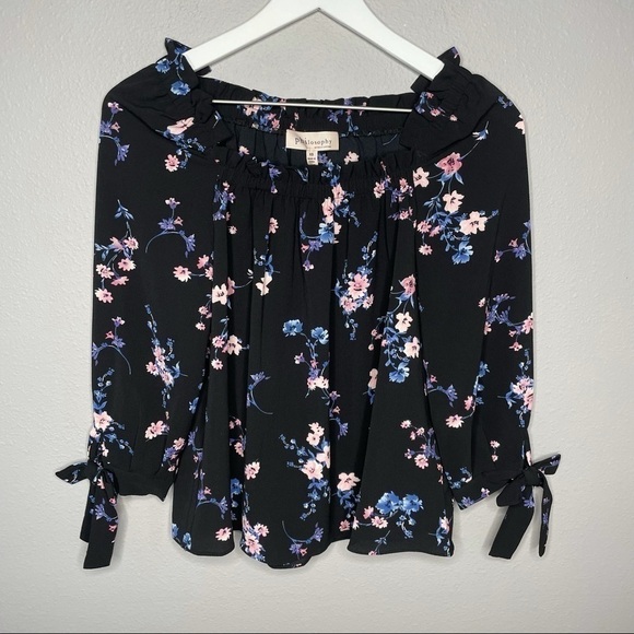 ❤️ SALE NWT Philosophy Floral Blouse - Picture 1 of 8